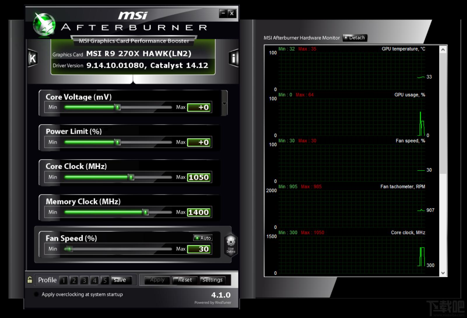 msi afterburner,微星显卡超频工具